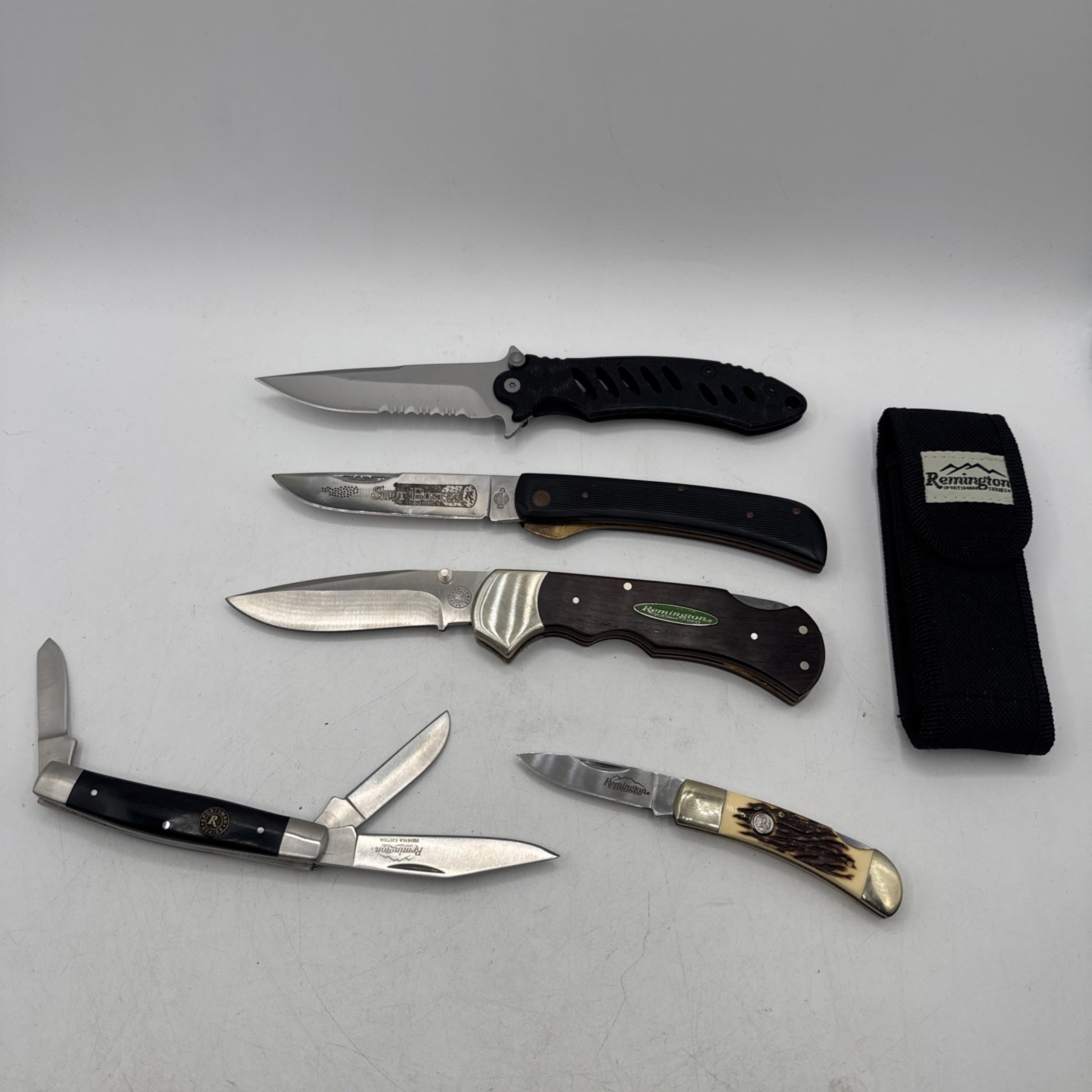Vintage Remington Folding Pocket Knife Lot Of 5 - Shot Buster, Sportsman Series