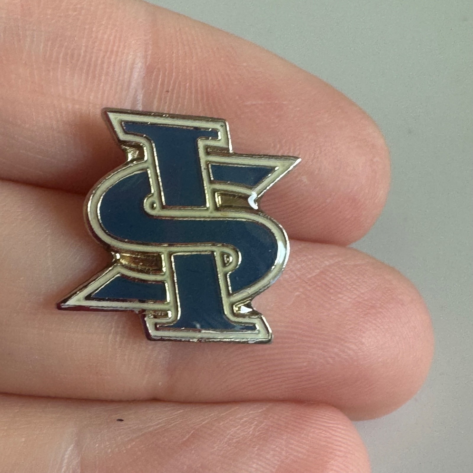 Vtg Indiana State University IS Monogram Enamel Lapel Pin – Sycamores