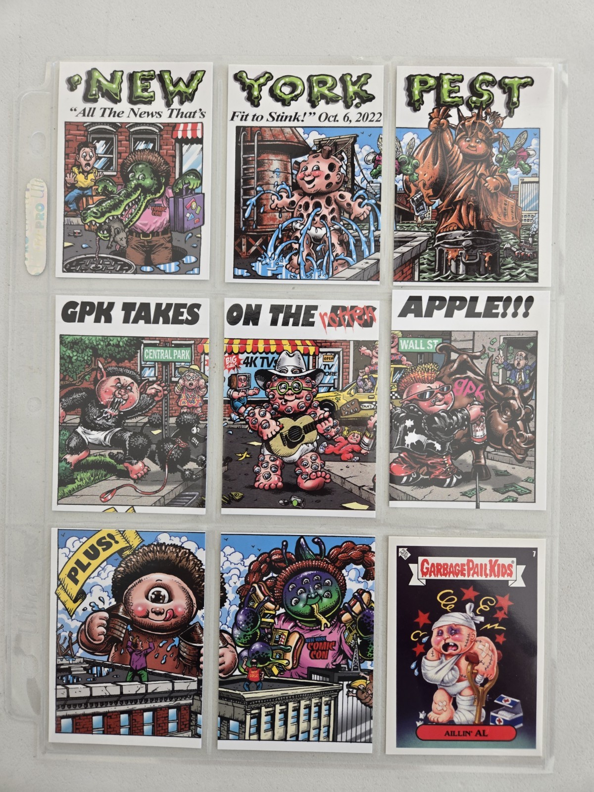 NYCC 2022 Topps Exclusive 9 Garbage Pail Kids cards & Couch Chocula signed card