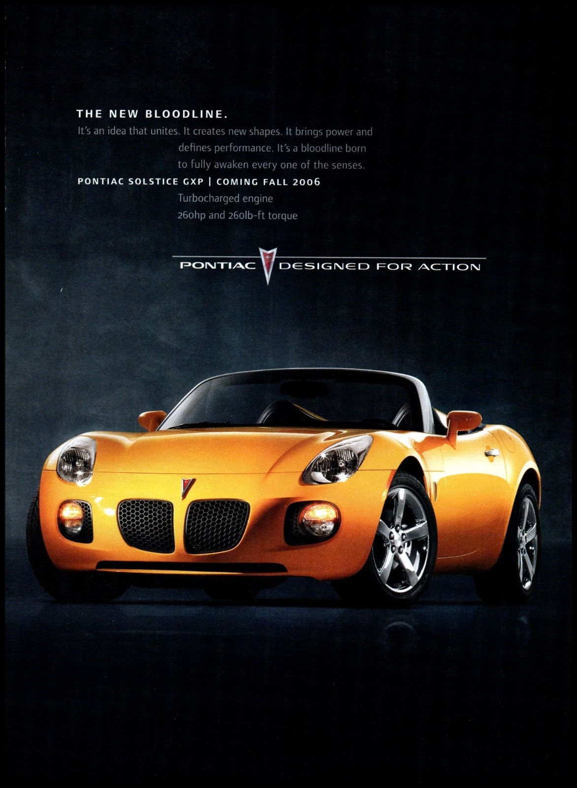 2006 Pontiac Solstice GXP Convertible Roadster Vintage Print Ad Wall Art