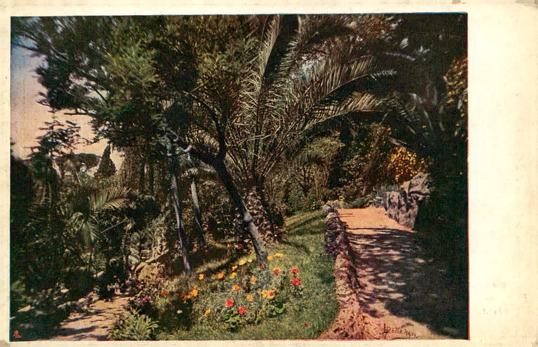 Vintage Rome Italy Postcard Grand Hotel de Russie Il Giardino Garden View