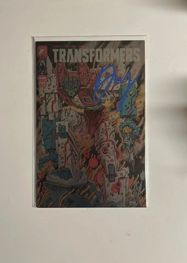 Transformers #1 Signed Daniel Warren Johnson 1st Print 1:100 Bertram Cover 2023