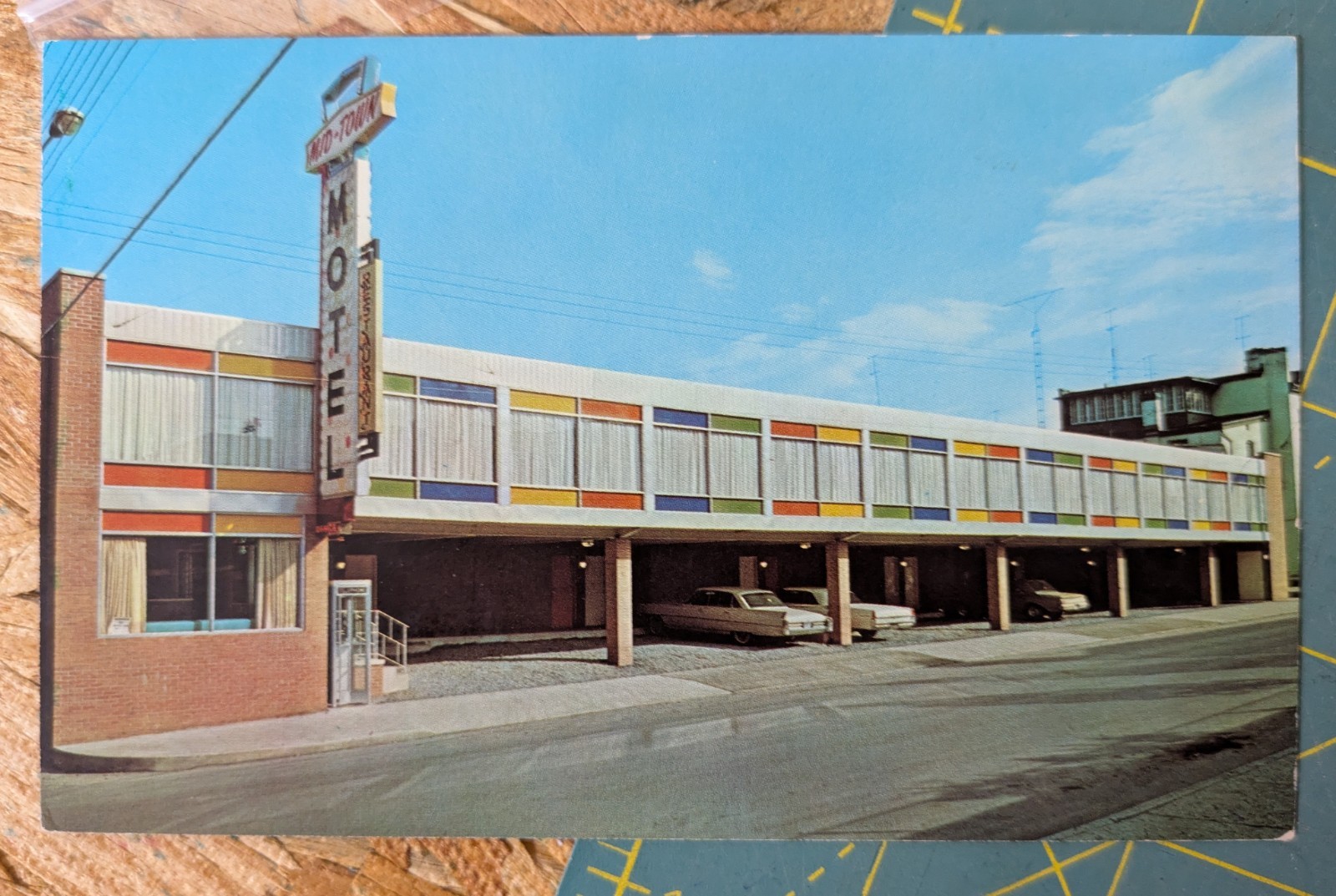 Vintage Mid Town Motel Hagerstown, Maryland MD Postcard Unposted 