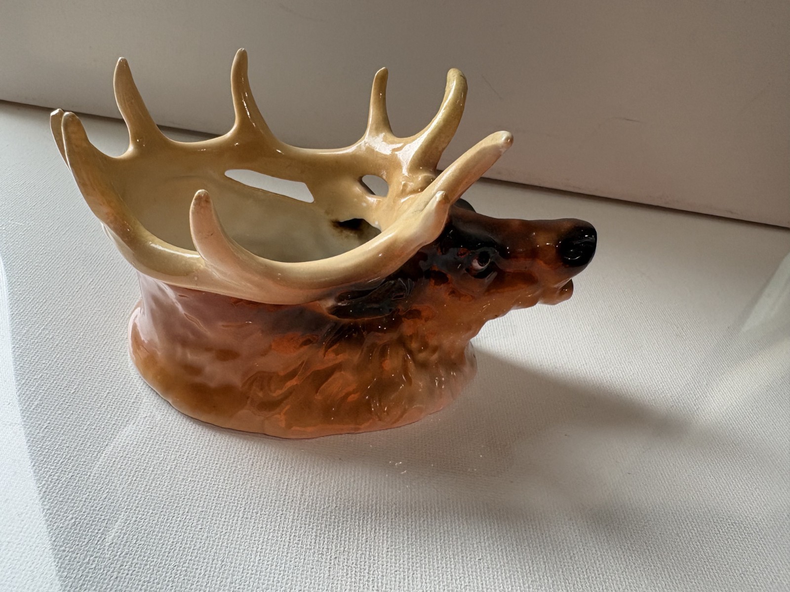 Royal Bayreuth Elk pin cushion/toothpick holder