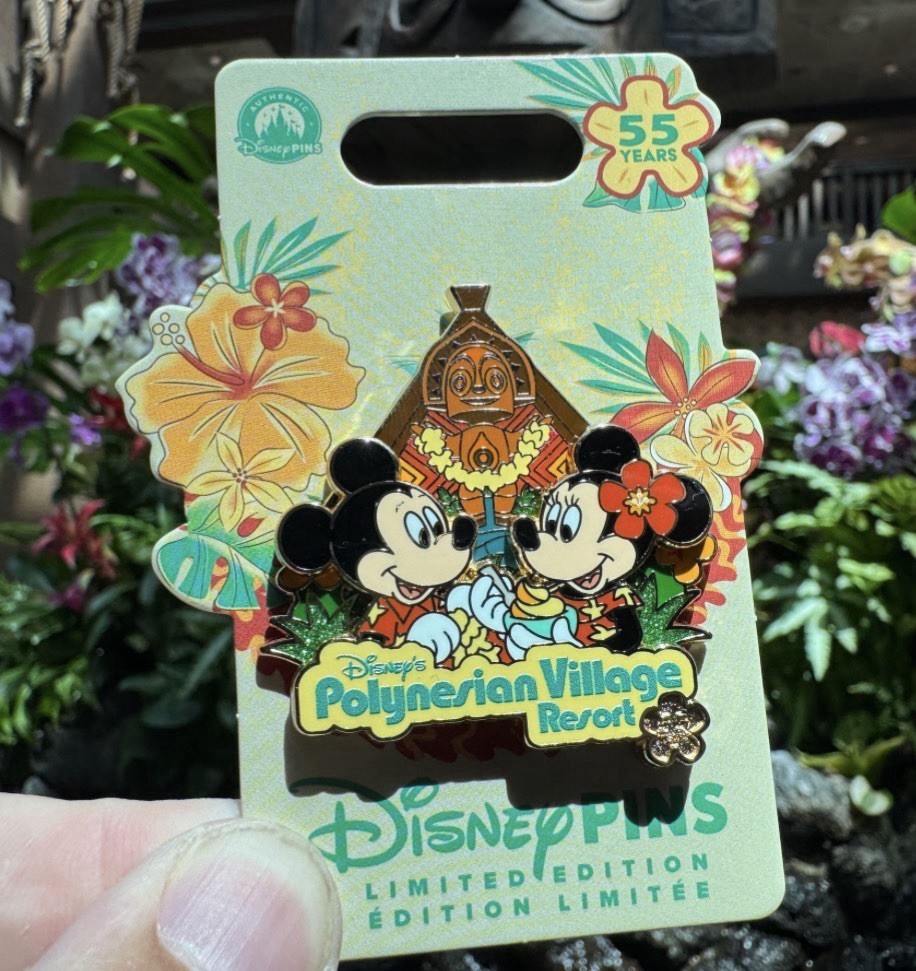 2026 Disney Parks Polynesian Resort 55th Anniversary Mickey Minnie LE Pin