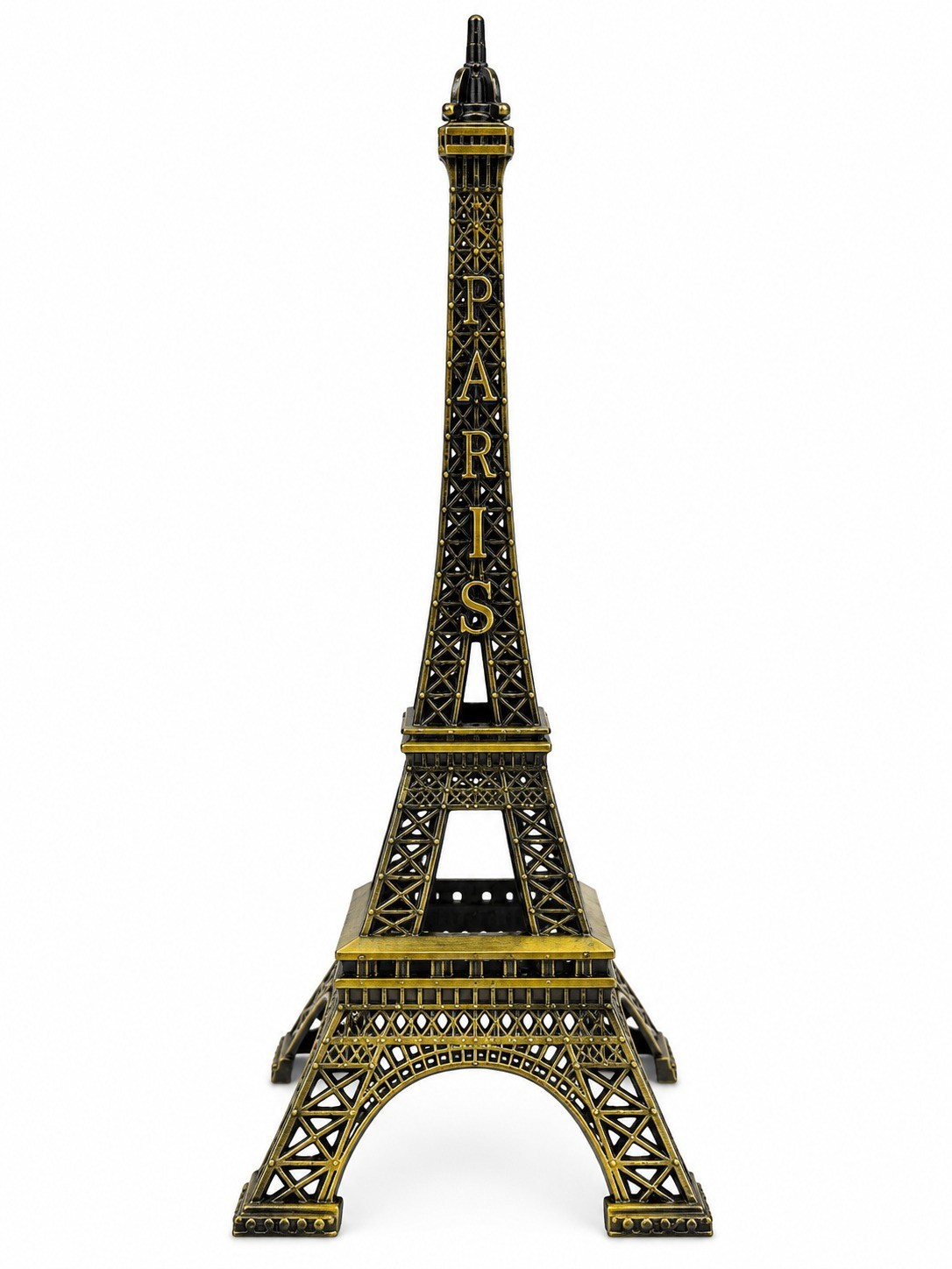 Vintage Paris Eiffel Tower Miniature Figurine Metal Souvenir Collectible 11cm