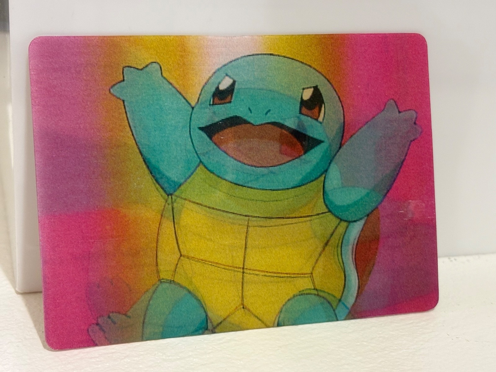 1998 POKEMON SQUIRTLE LENTICULAR HOLOGRAM CARD PIONEER PIKA-0023D/DVD - RARE