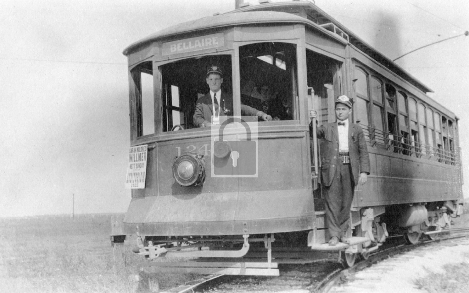 Houston Electric Railway Conductors Bellaire Blvd Streetcar Texas TX - Reprint