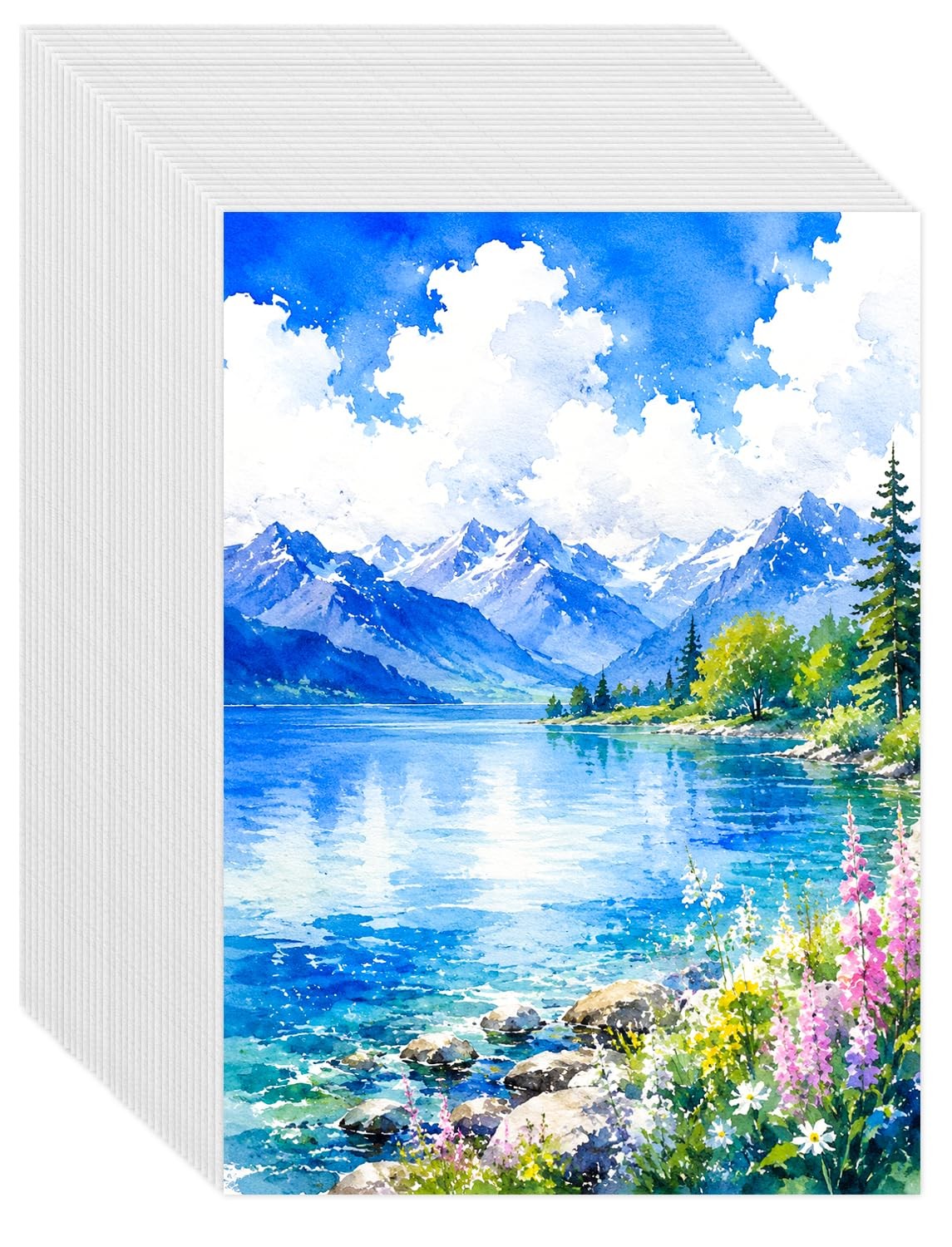 82 Sheets Watercolor Paper Bulk 5\