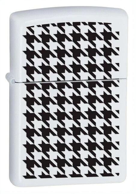 Zippo Hounds Tooth White Matte 24888