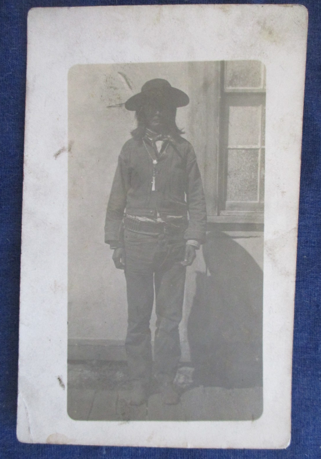 RPPC Native American Indian Man ca1910 Postcard