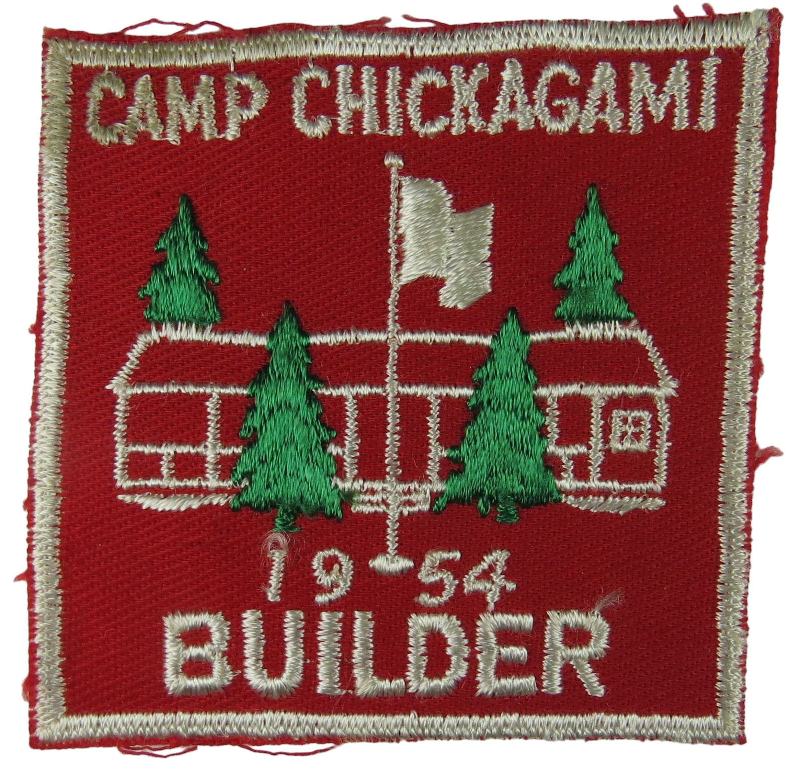 Greater Western Reserve OH Camp Chickagami 1954 Builder Camp Patch WHT Bdr (WY54