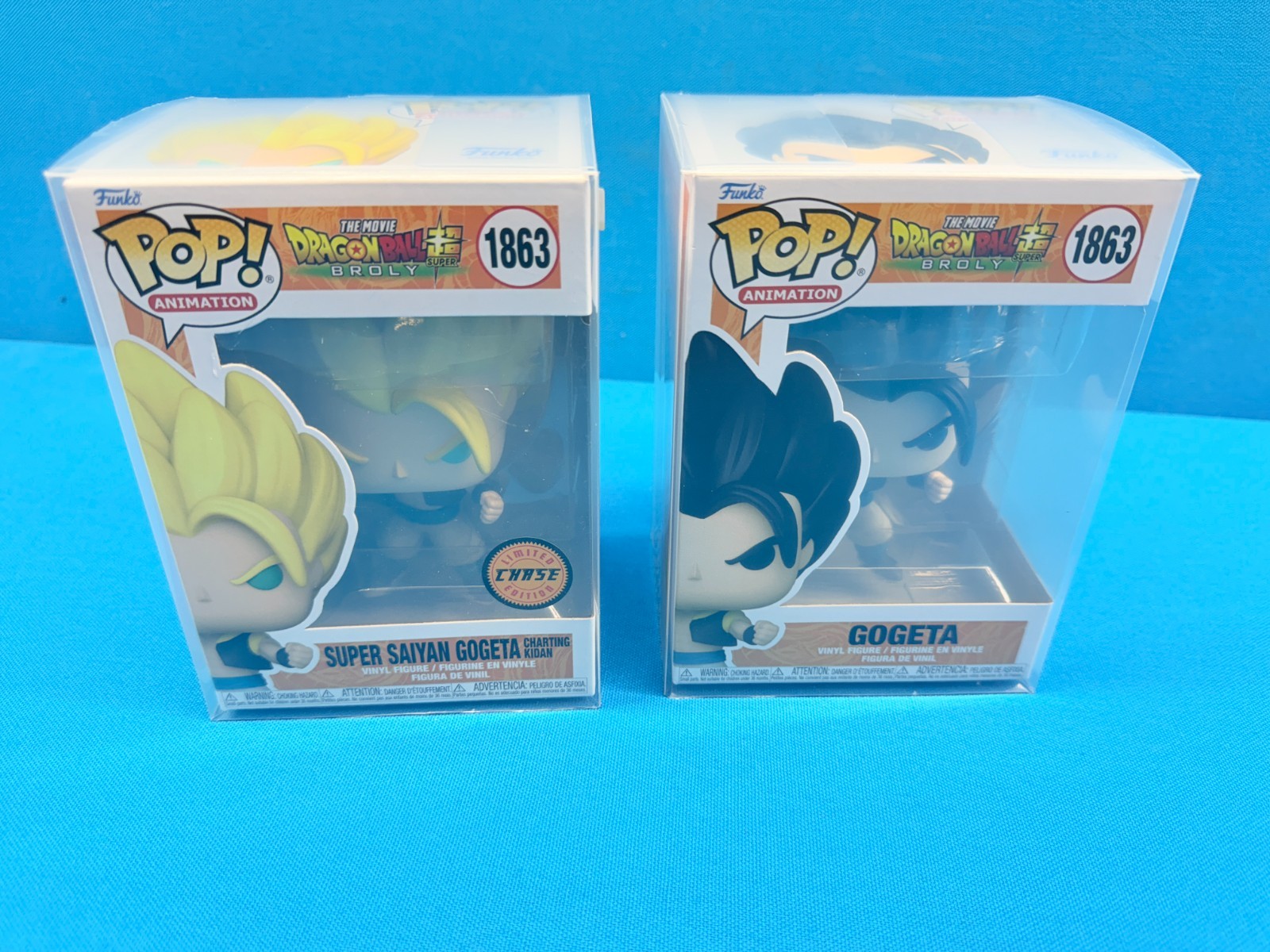 Lot of 2 Funko Pop Dragon Ball Super Broly Super Saiyan Gogeta #1863 Chase