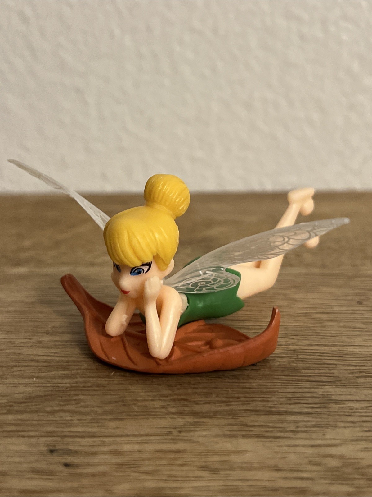 Tinker Bell Fairy On Leaf Disney Peter Pan 3” Figure PVC Toy