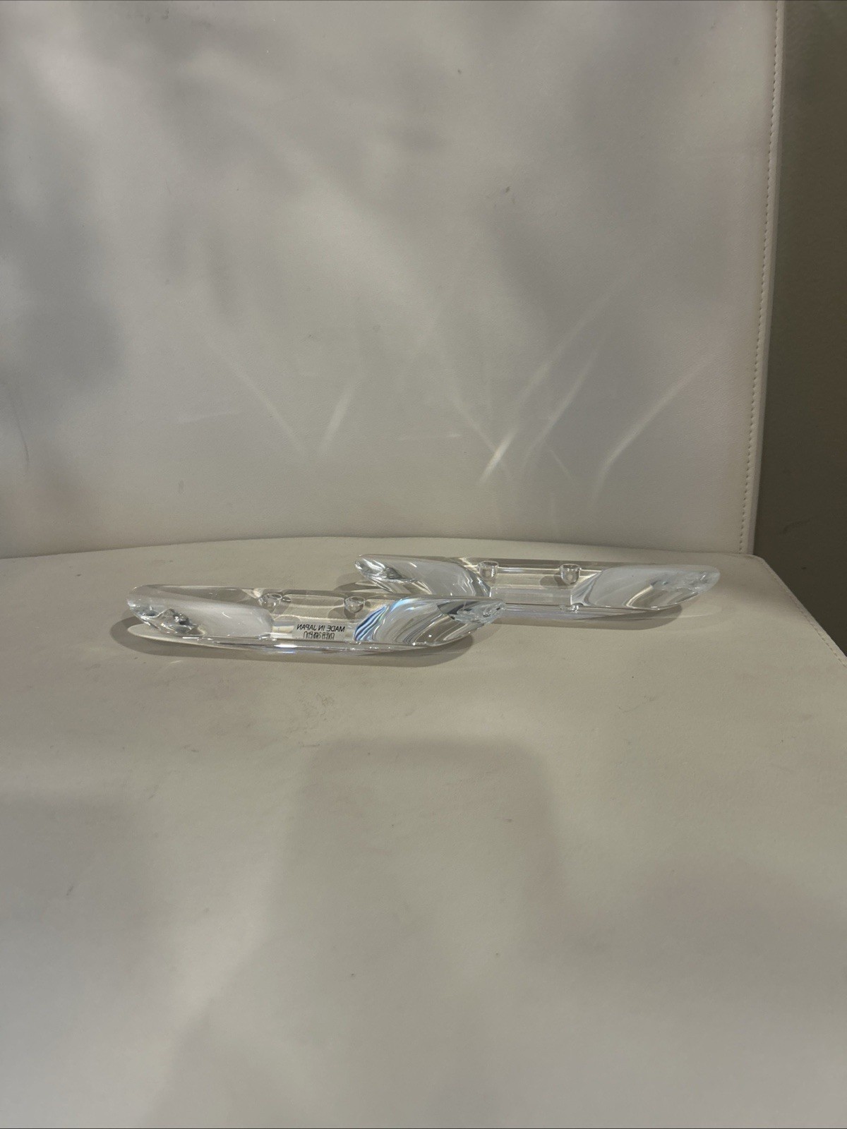 Hoya museum crystal Japan candleholders vintage art deco Nueve style stunning
