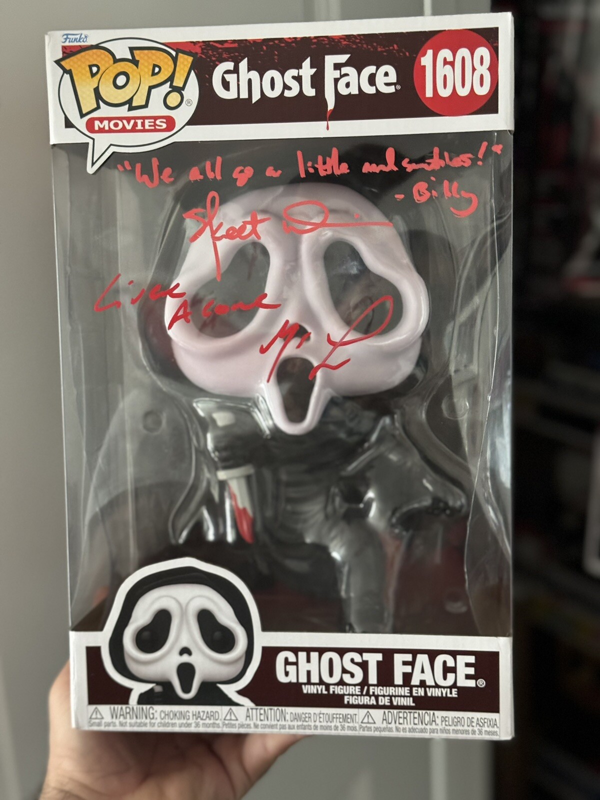 Matthew Lillard & Skeet Ulrich Signed Scream Ghost Face #1608 Jumbo Funko Pop