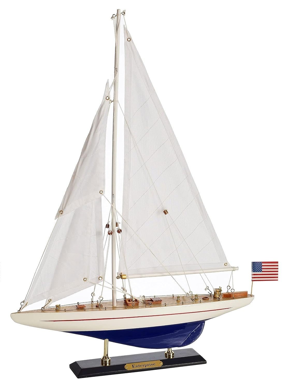 Wooden Sailboat Decor Model Ship - Nautical Home Decor, Maritime Gift, Vintage