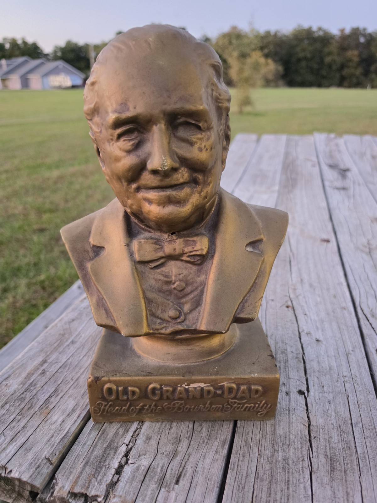 Vntg 1940s Old Grand-Dad Bourbon Whiskey Back Bar Bust Advertising Display-12\