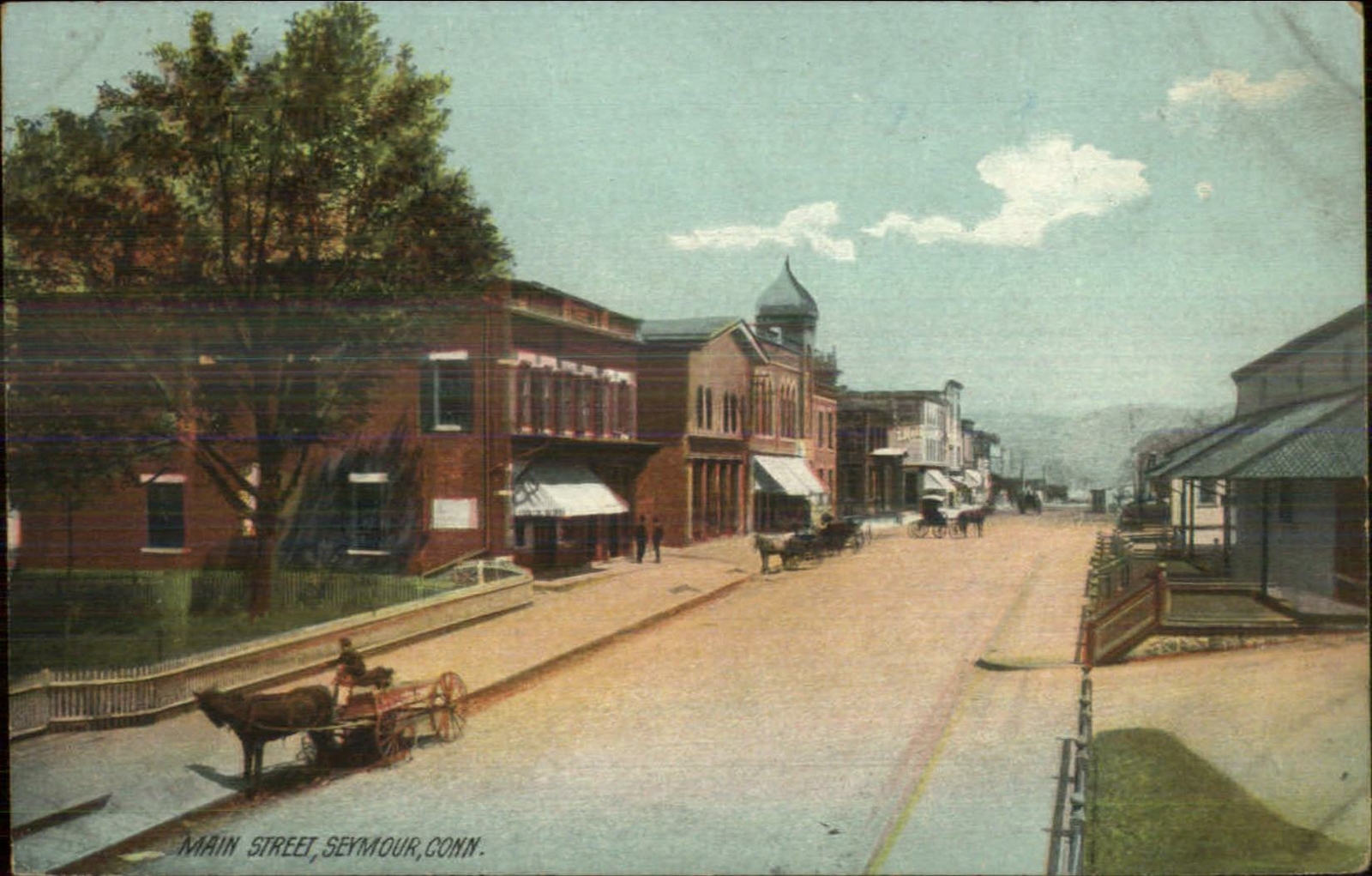 Seymour CT Main St. c1910 Postcard