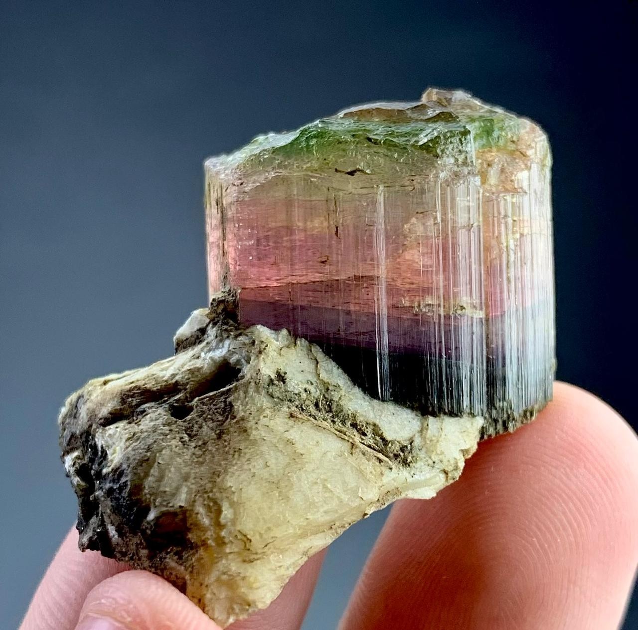203 Carat Bi Colour Tourmaline Crystal Specimen From Afghanistan 
