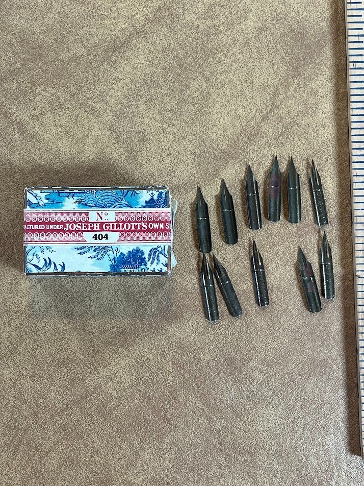 12 JOSEPH GILLOTT'S Mix 404 Pen Nibs Vintage Lot of 12