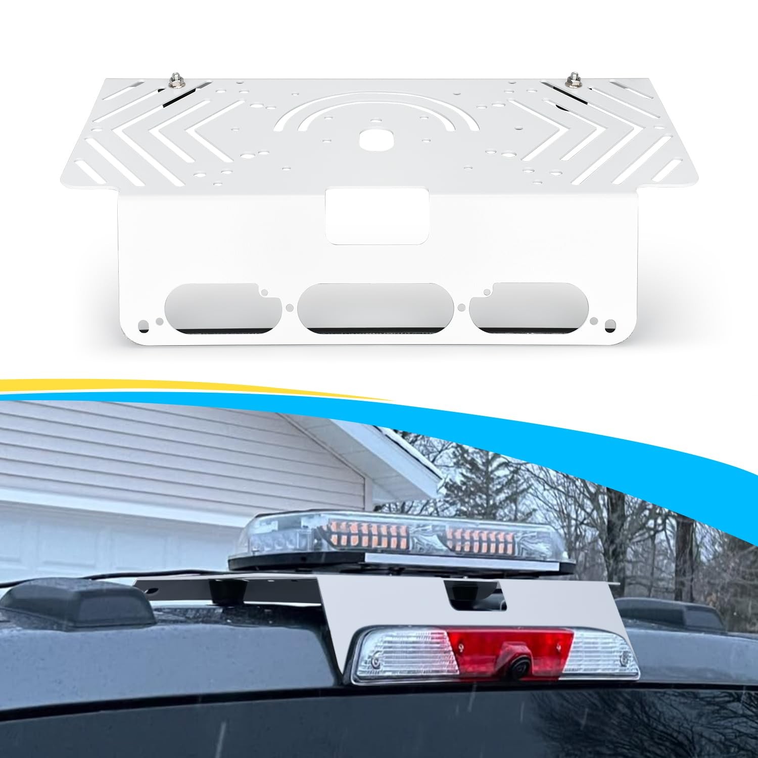 TOPOWN White Drill-Free Light Bar Mount Ford F-150 F-250 F-550