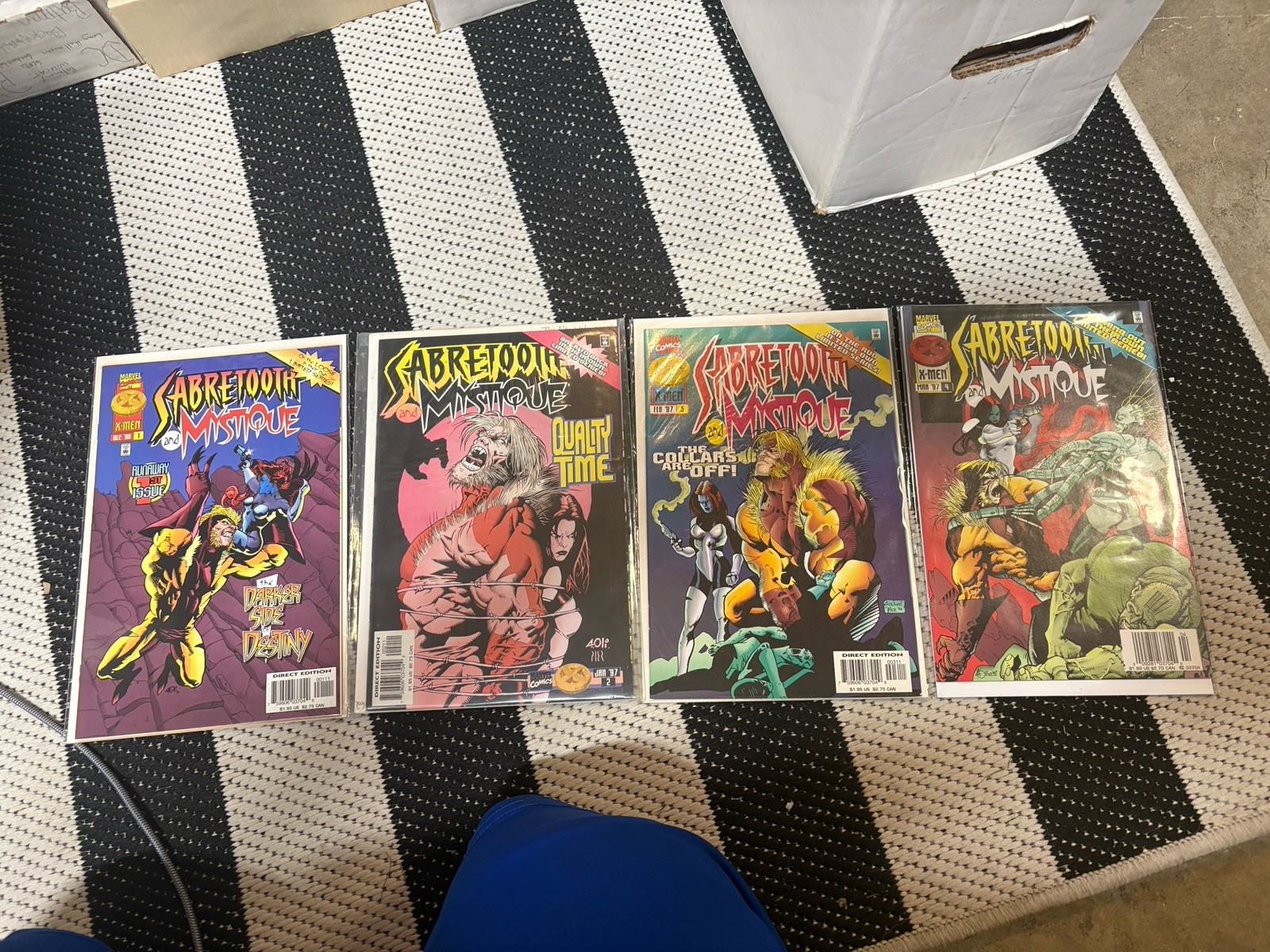 Sabretooth and Mystique #1-4 Complete Mini Series Set Marvel X-Men Olivetti 1996