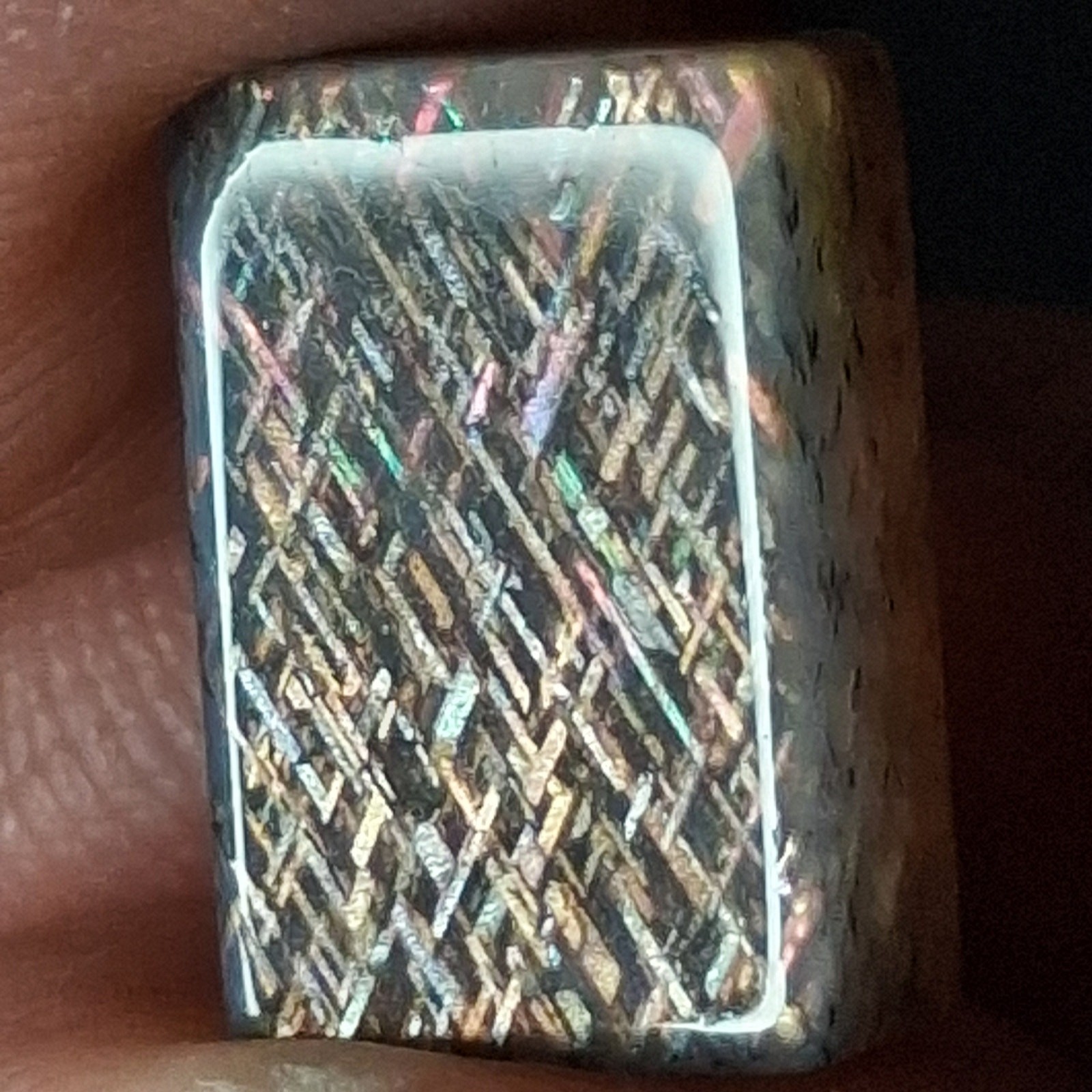 Rainbow Lattice Sunstone Hand-Cut Cabochon | Tanzania | RC007