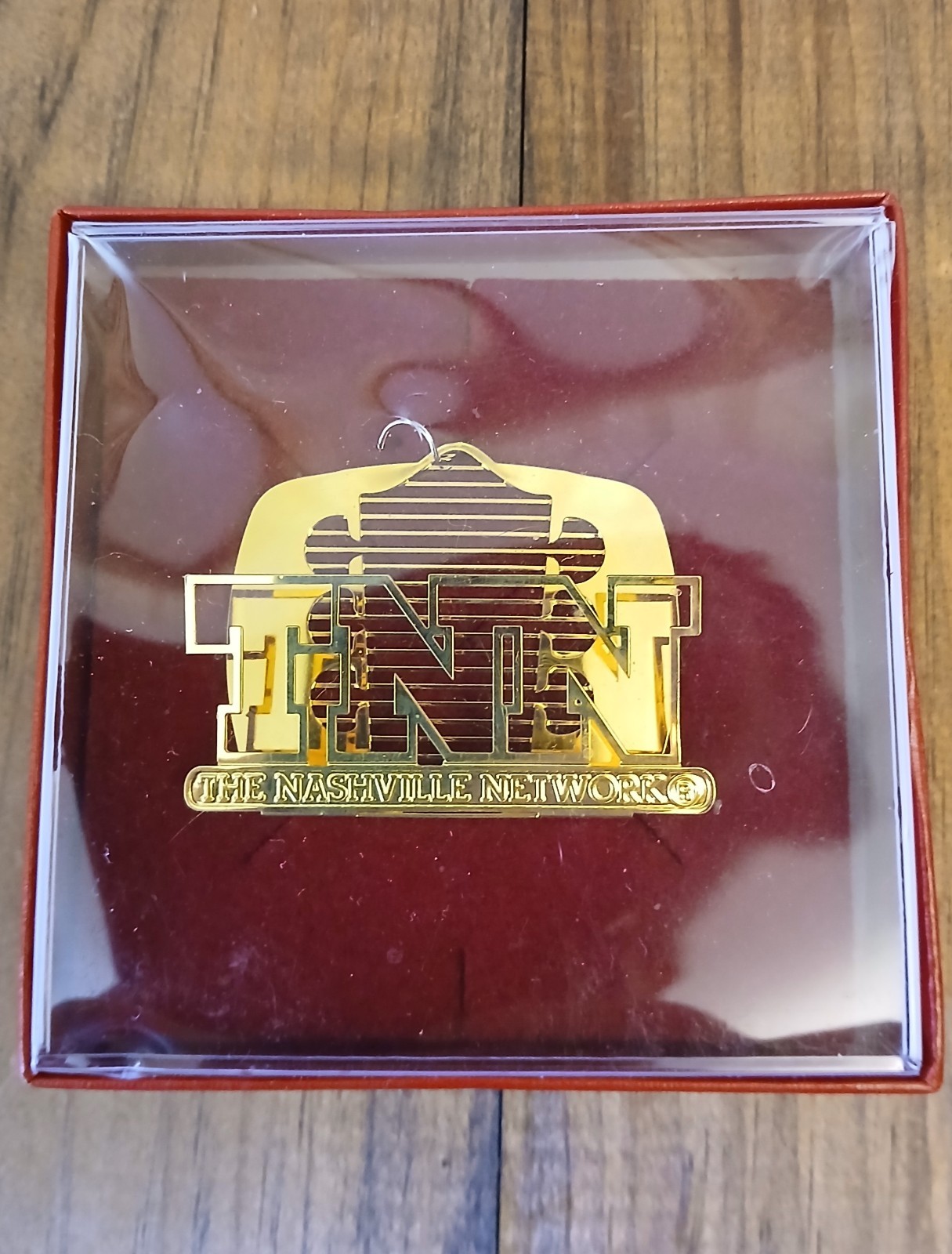 The Nashville Network 24kt Gold Finish Brass Christmas Ornament Opryland USA