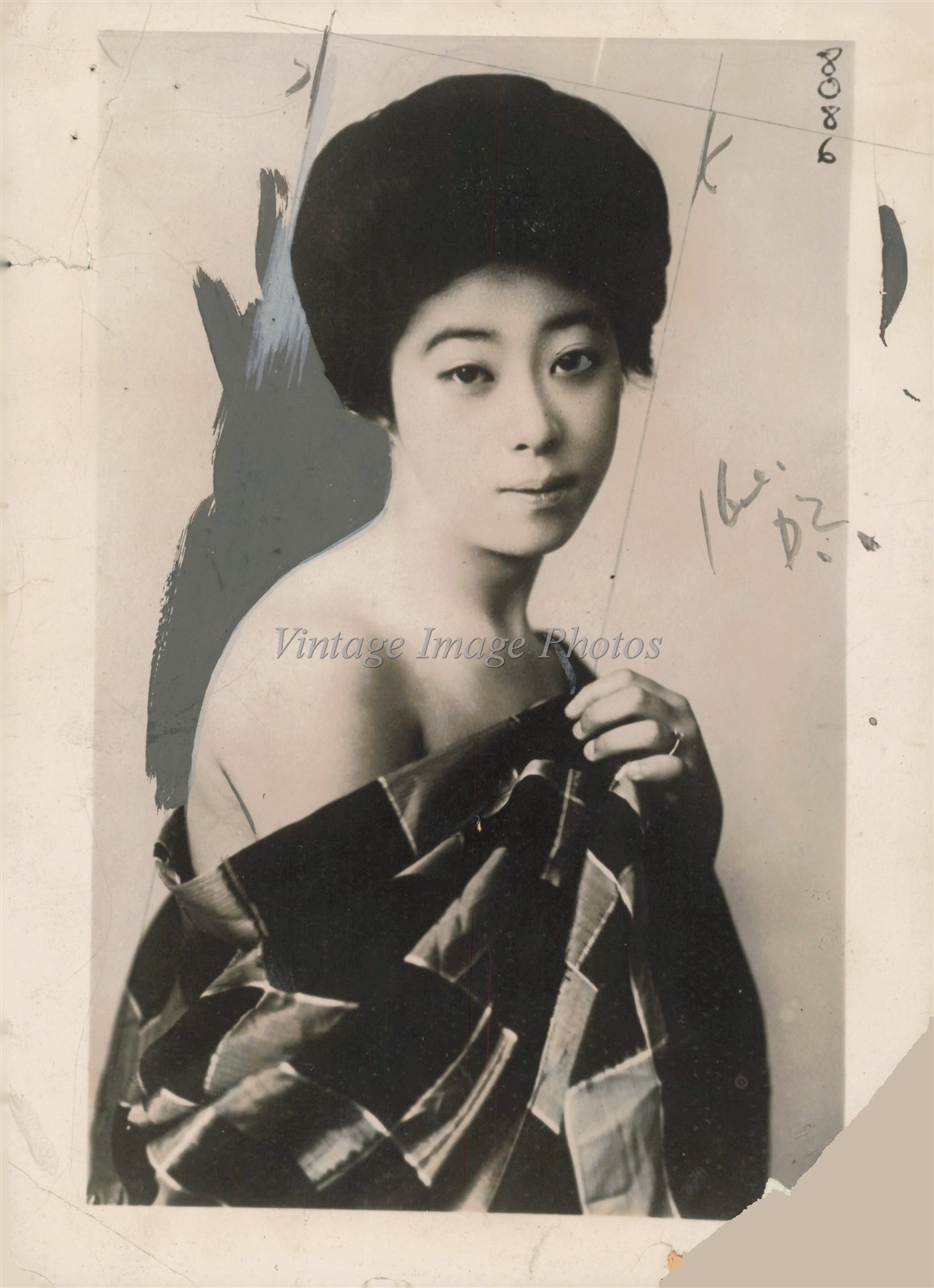 1922 Tokyo Geisha Beauty Prize Winner Photo 5X7