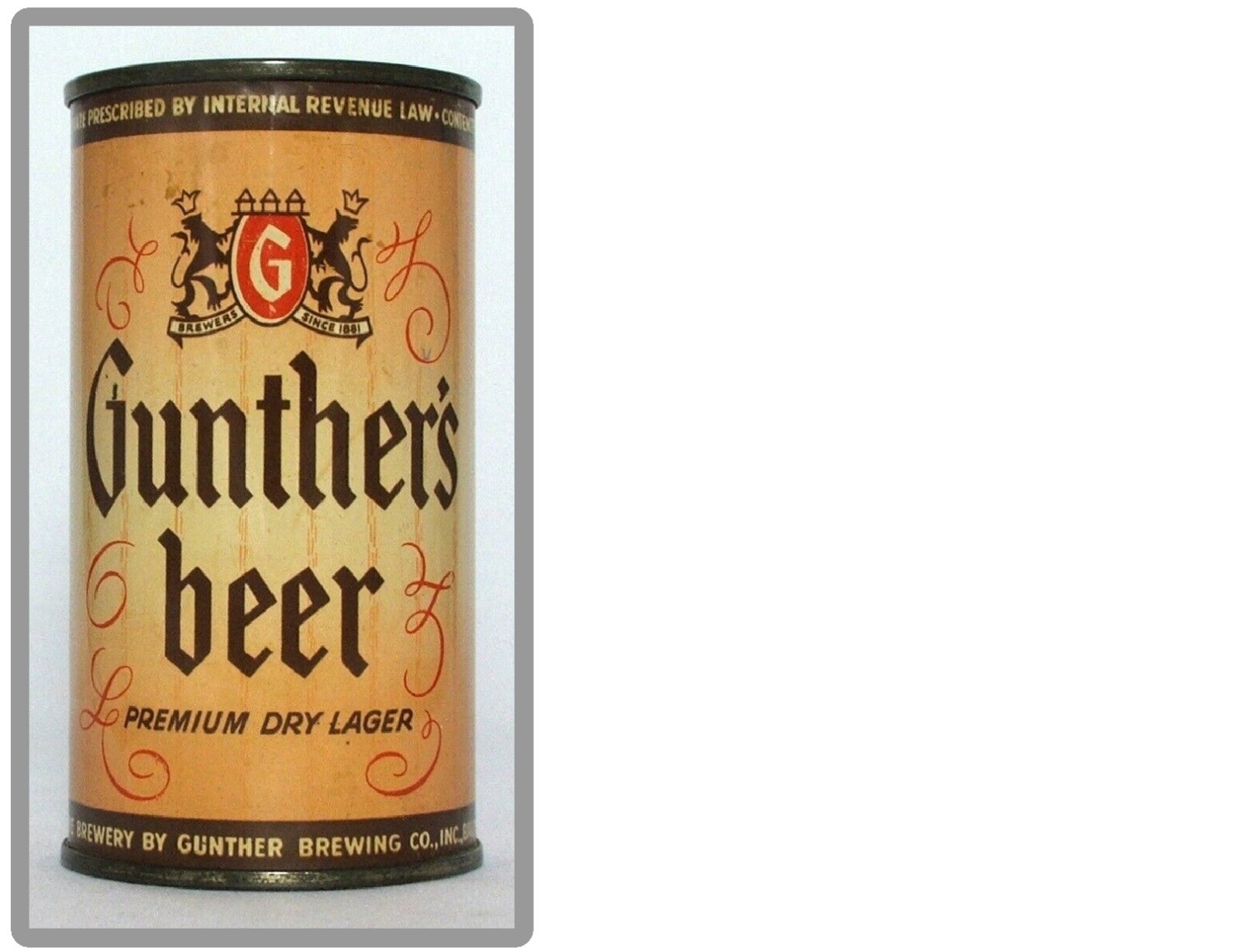 Vintage Gunther's  Flat Top Beer Can Baltimore MD  Fridge  Magnet