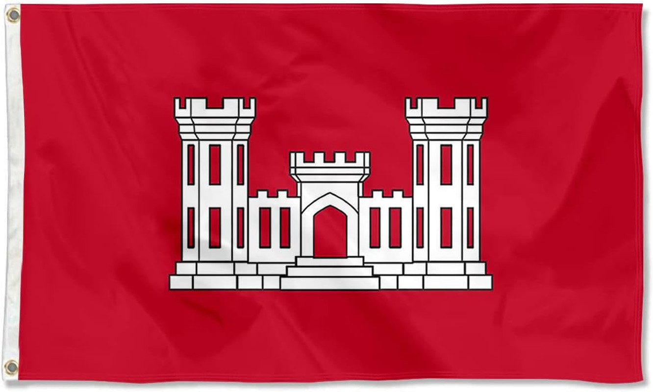 U.S. Army American United States ARMY ENGINEERS Flag - UV Fade Resistant Double