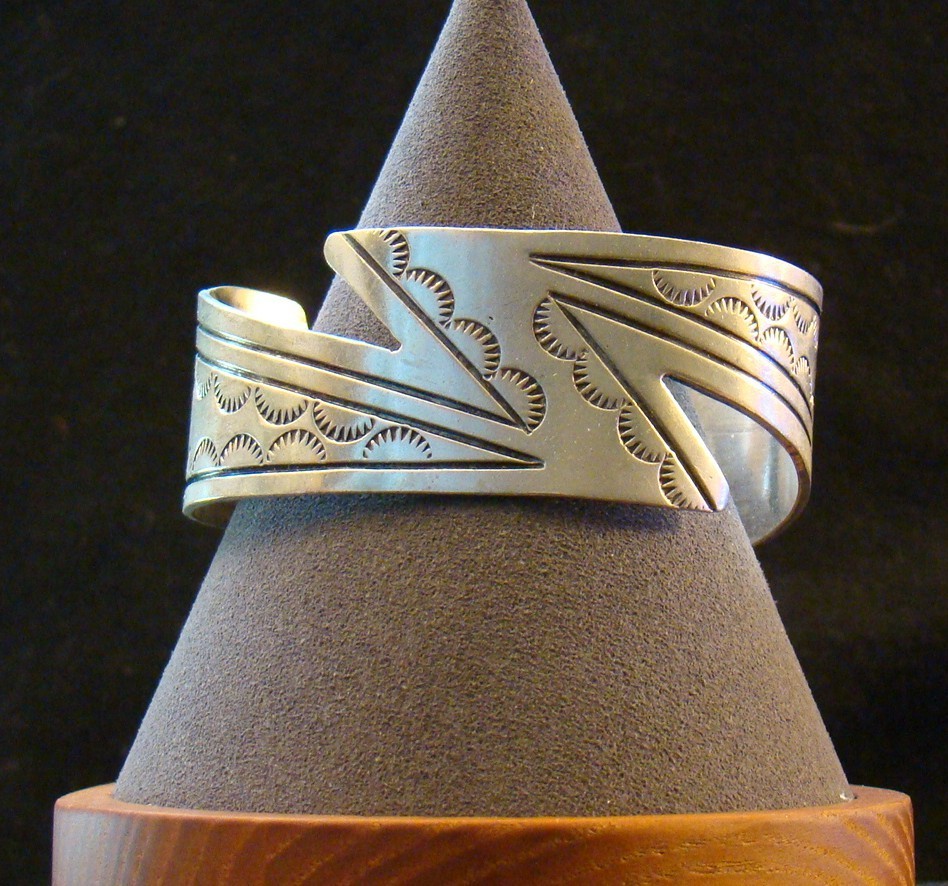 Vintage Men Cuff Bracelet Highly Collectable Sterling Silver by Richard Jim