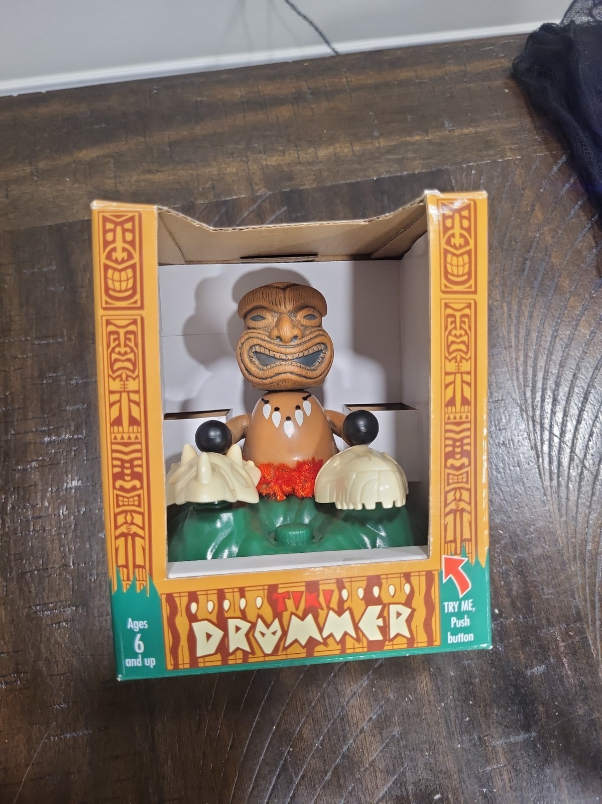 Rare Vintage Schylling TIKI DRUMMER Toy 2004 Battery Operated Tested & Working