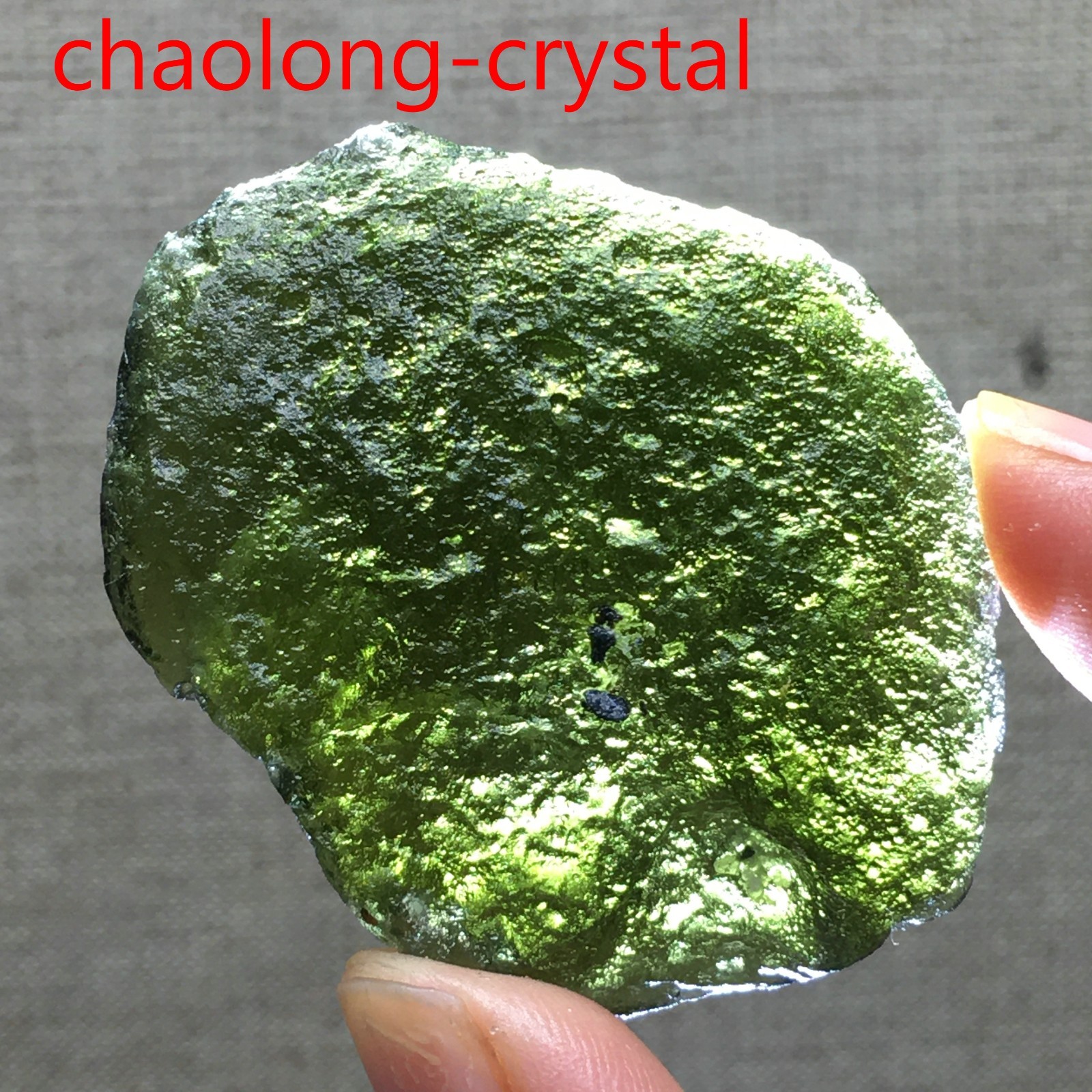 129Ct Moldavite Genuine Raw Meteorite From Czech Republic PICcertificate