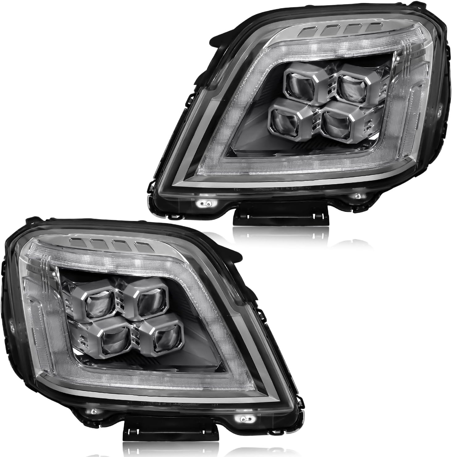 Full LED Projector Headlight Assembly with DRL Compatible with GMC Terrain 2010-
