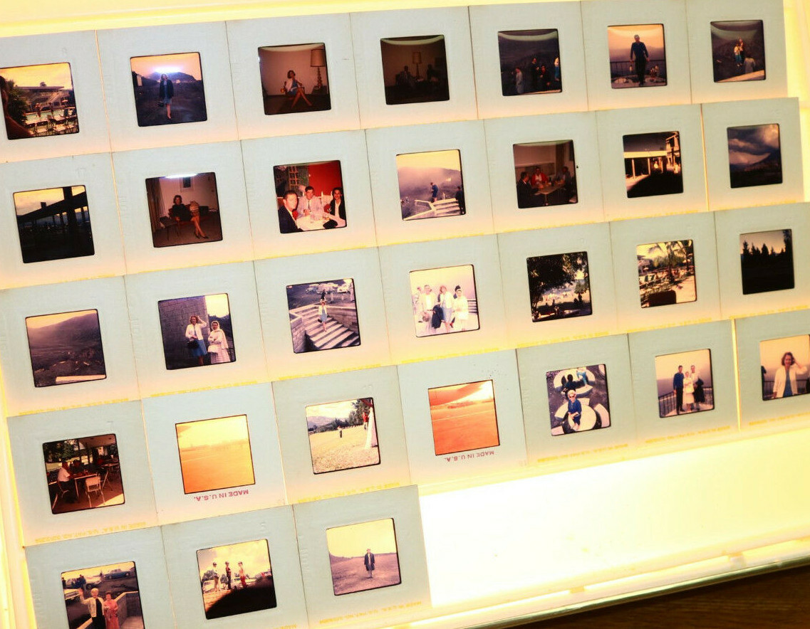 HUGE Mixed Lot Slides Format 35mm 1967 Plane Party People Pool South America? YC