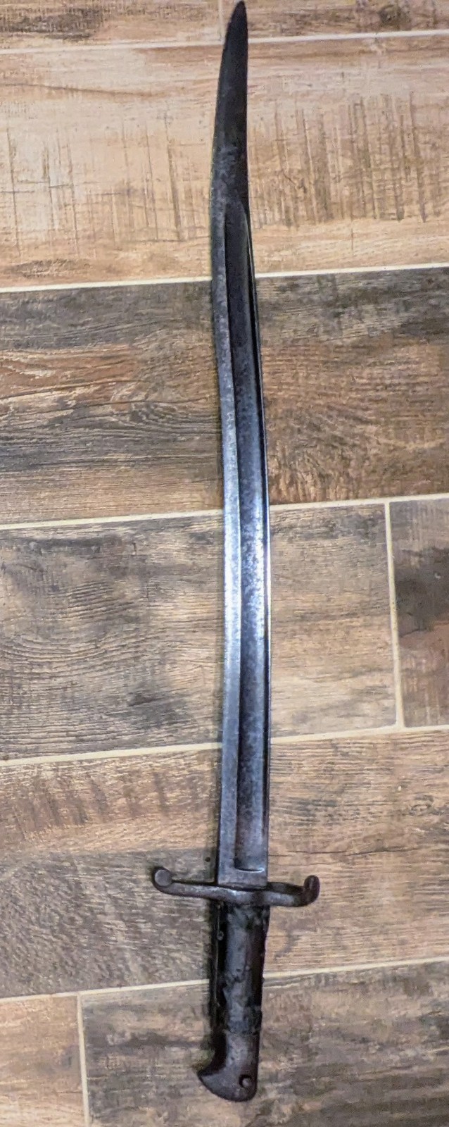 Rare British P1856 Enfield Saber Bayonet, Flush Muzzle Ring Variant-Script Spine