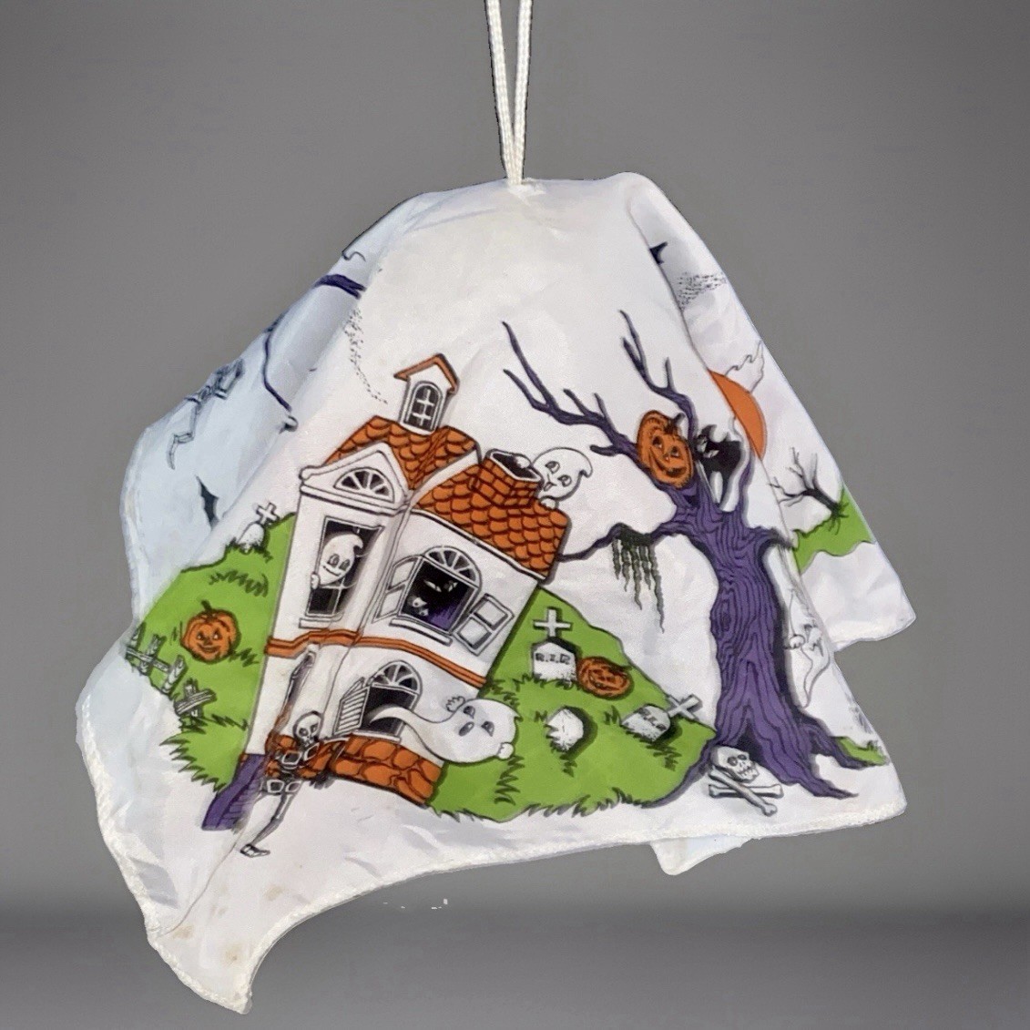 Rare Vtg 90s Sonic Control Handkerchief Ghost Animated Shaking Laughing Haunted
