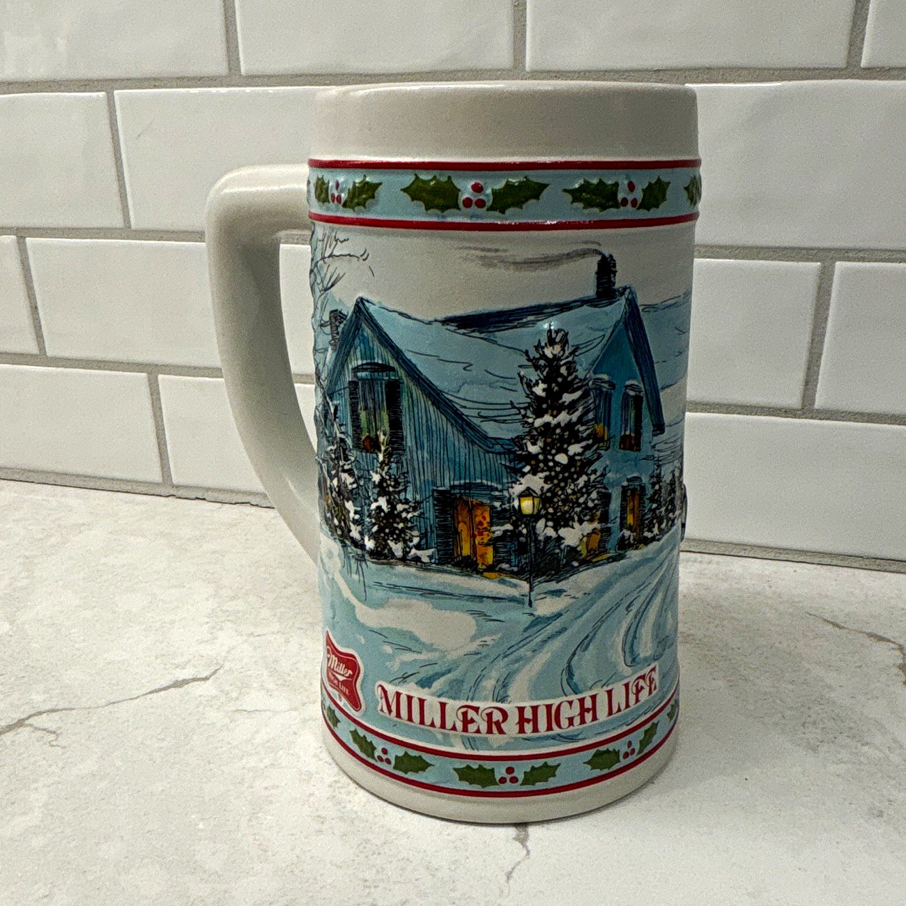 Miller High Life Holiday Limited Edition Beer Breweriana Stein Mug USA