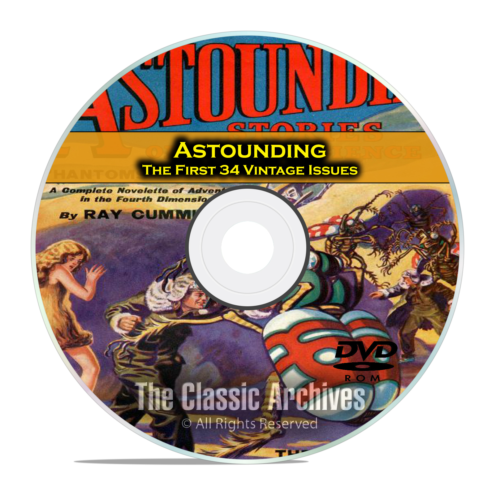 Astounding, First 34 Vintage Pulp Magazine, Golden Age Science Fiction DVD C40