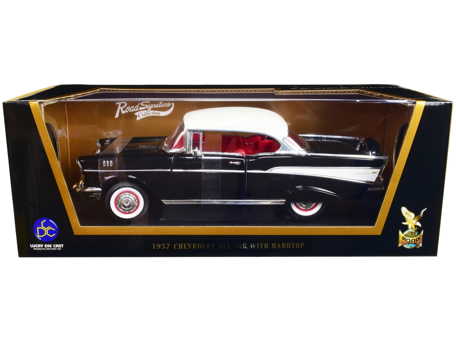 1957 Chevrolet Bel Air Hardtop with Top and Interior 1/18 Diecast Model Car