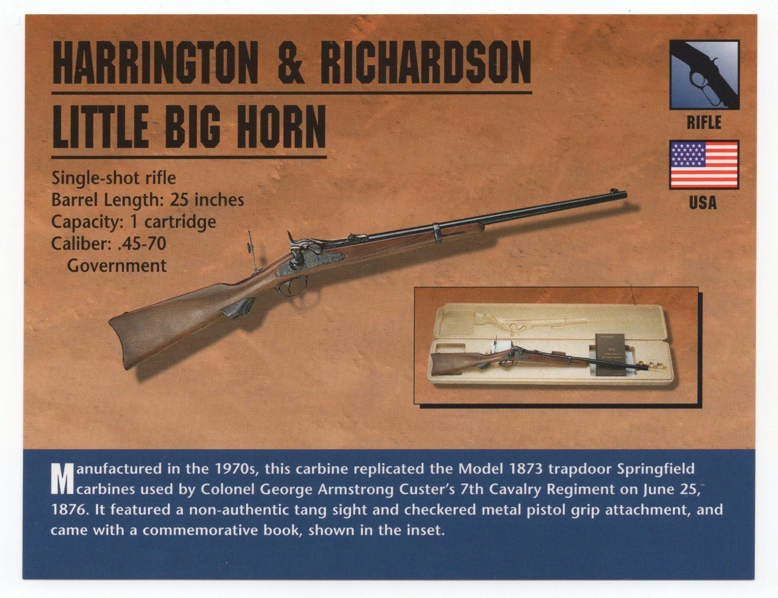 Harrington & Richardson Little Big Horn Rifle Atlas Classic Firearms Card