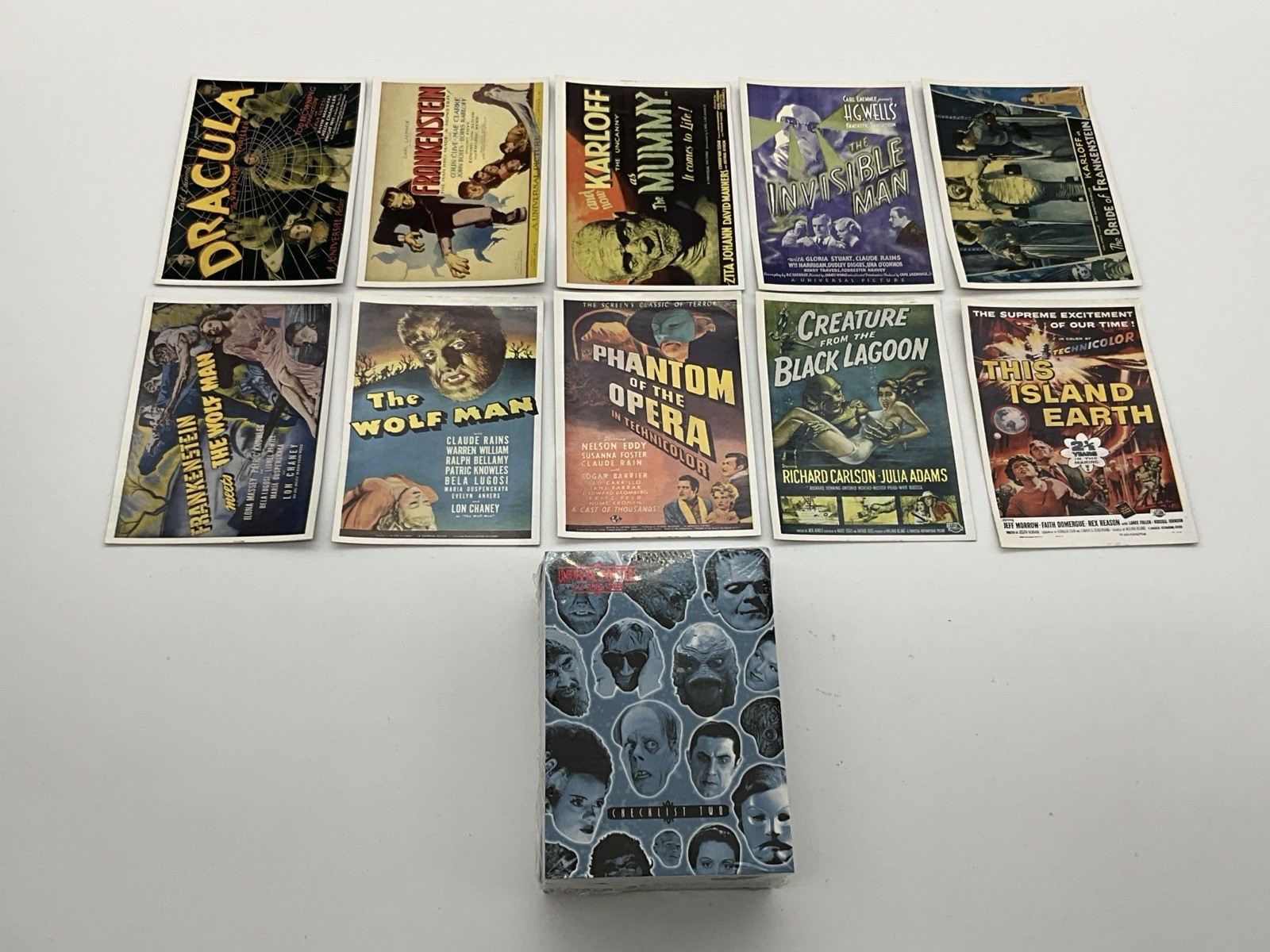 Universal Monsters of the Silver Screen Trading 90 Cards Set + Stickers
