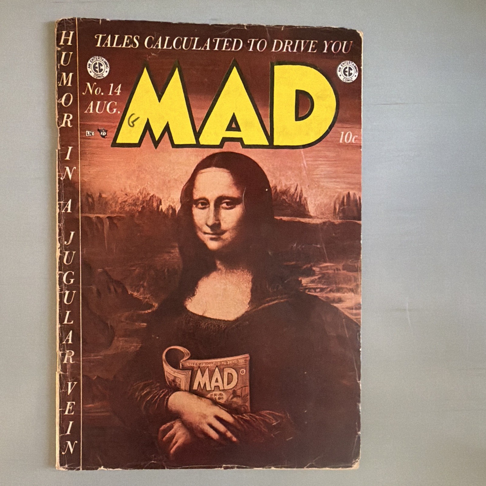Mad Magazine #14 EC Comics Mona Lisa Cover Harvey Kurtzman Key Issue Raw