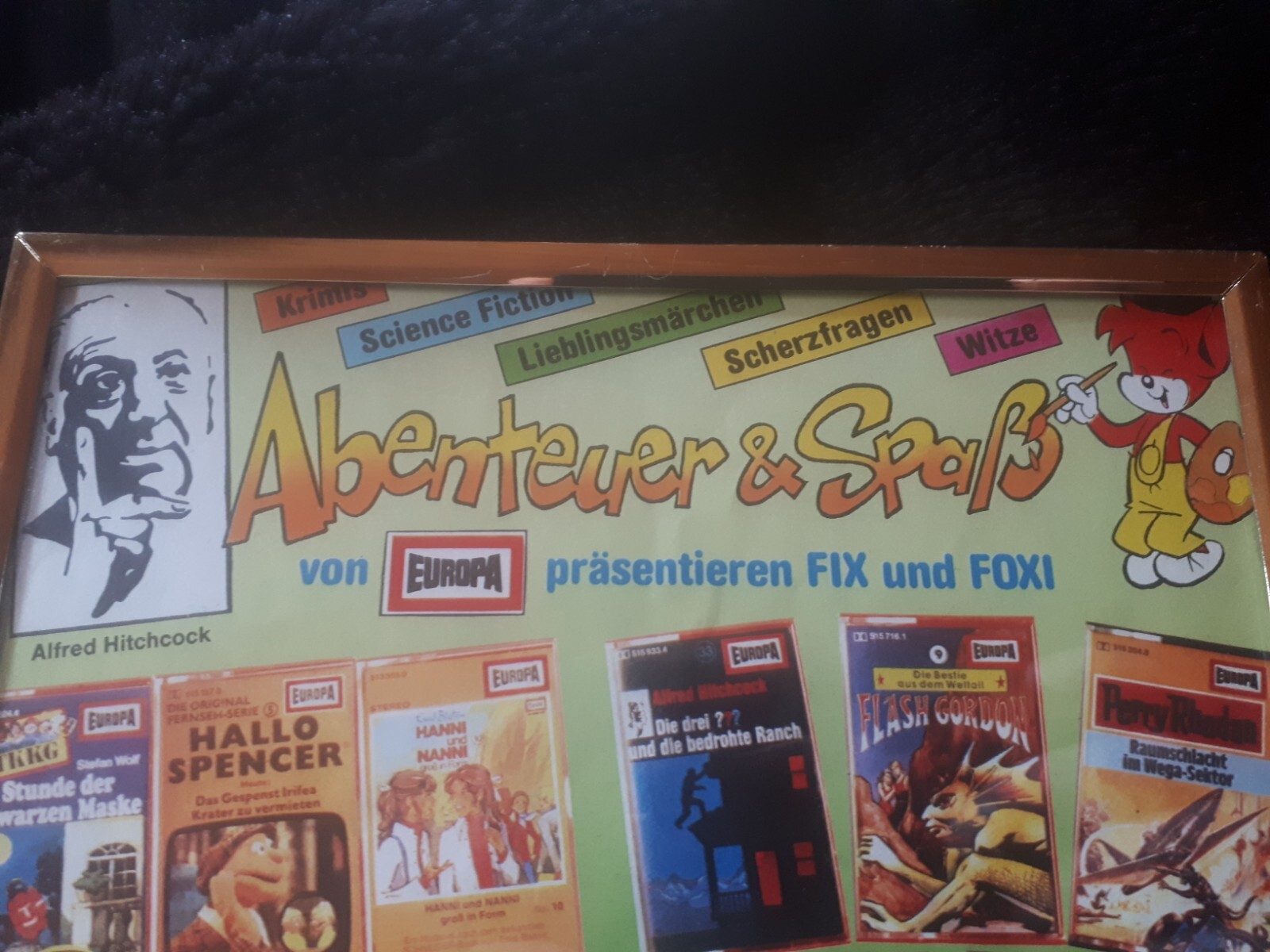 Original Sheet Advertising EUROPE Present Fix & Foxi From Comic Framed Gift Idea