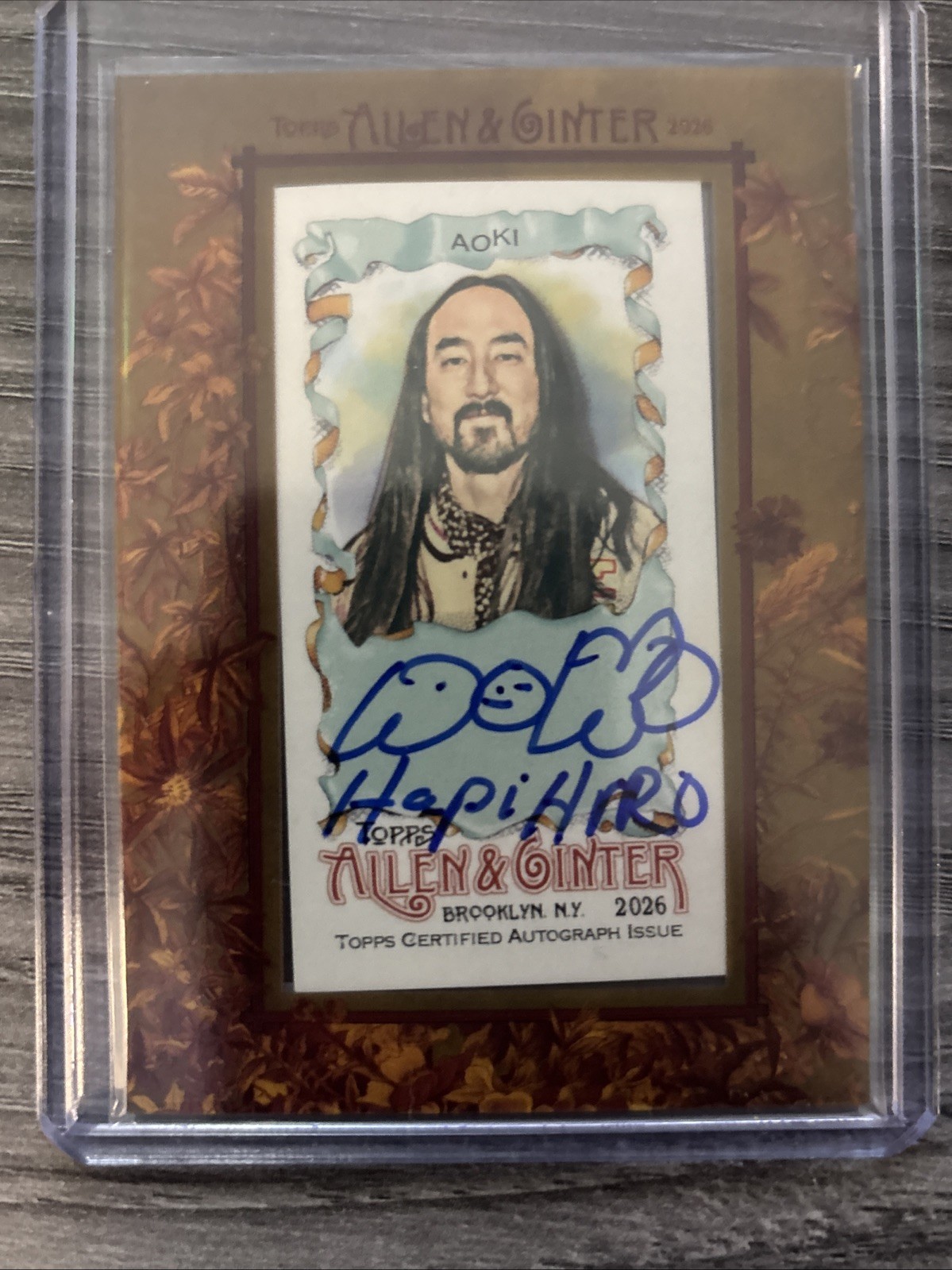 Topps 2026 Allen & Ginter Steve Aoki Hard Signed Mini Auto MA-STA Inscription