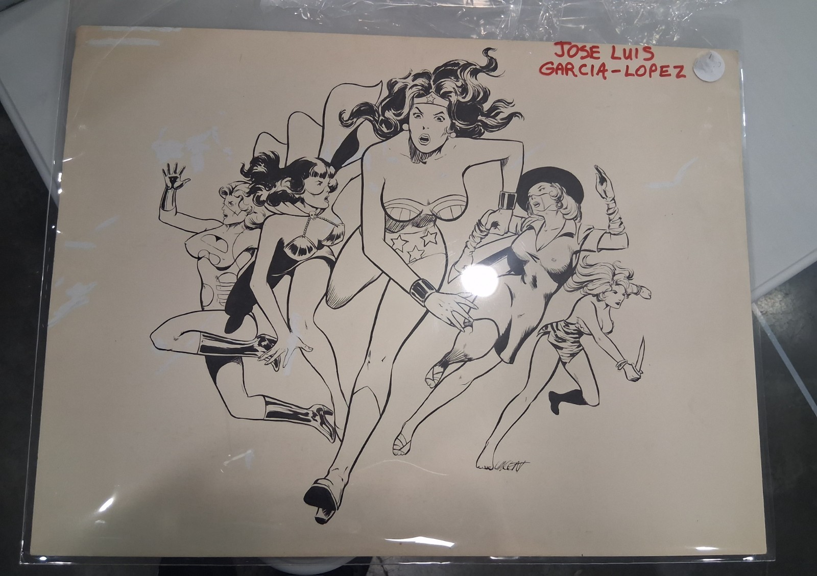 Jose Luis Garcia Lopez Vintage Original Art Board Huge Oversized