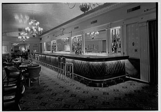 Photo:New York City NY Stouffer Restaurant Bar Interior 1940s E 42nd St
