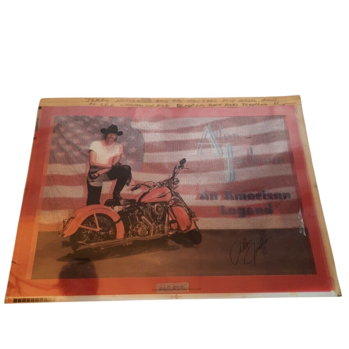 Alan Jackson 1997 An American Legend Progressive Proof Print Country Music